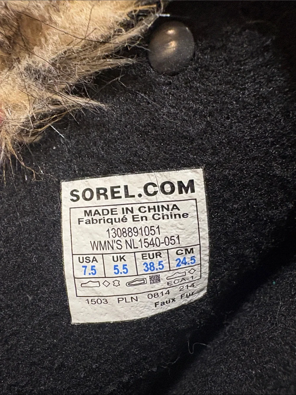 Sorel Women's Dark Brown Fur-Trim Waterproof Lace-Up Winter Boots